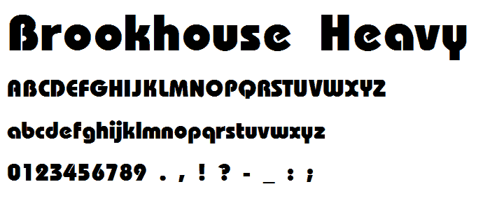 Brookhouse Heavy font